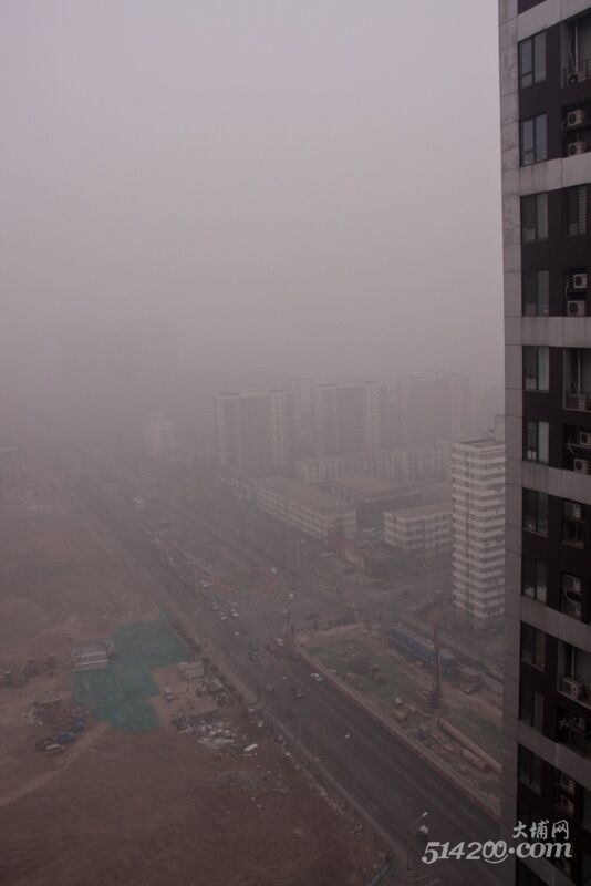 污染严重的北京阴霾天气