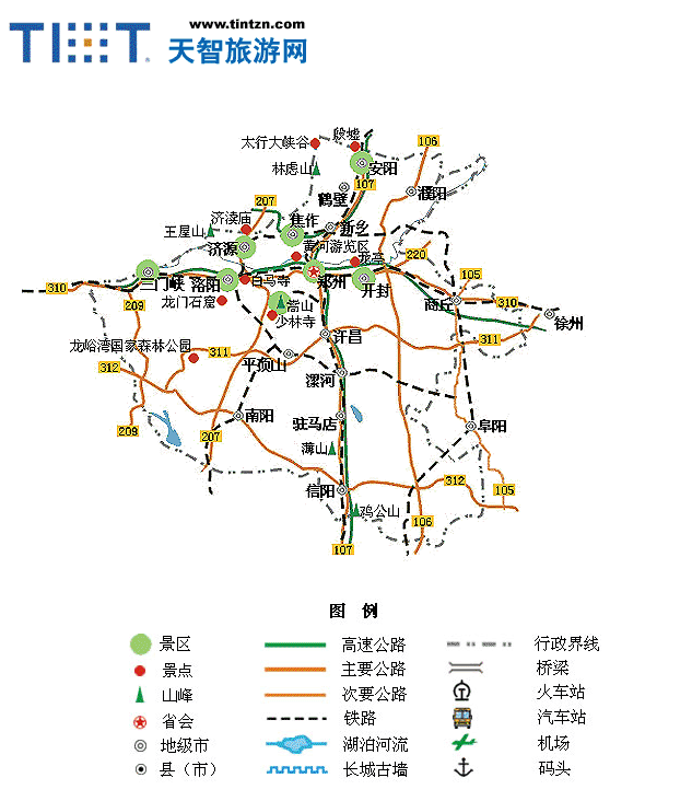 各省旅游地图