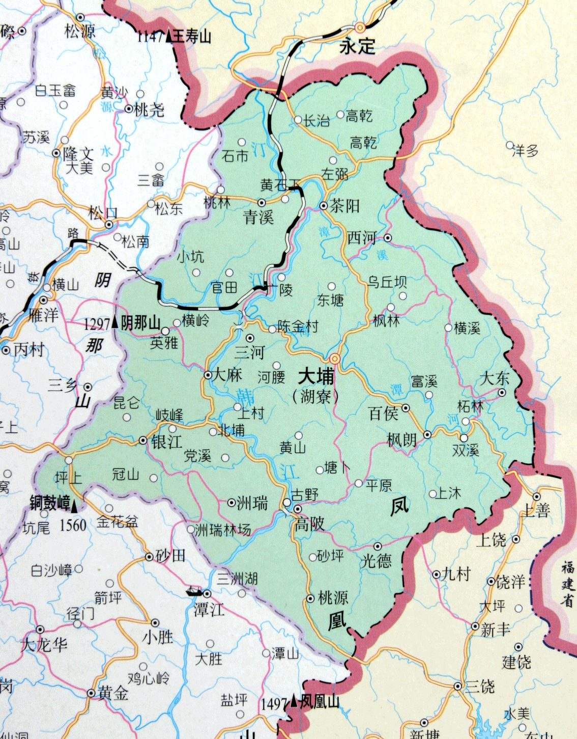 大埔县地图